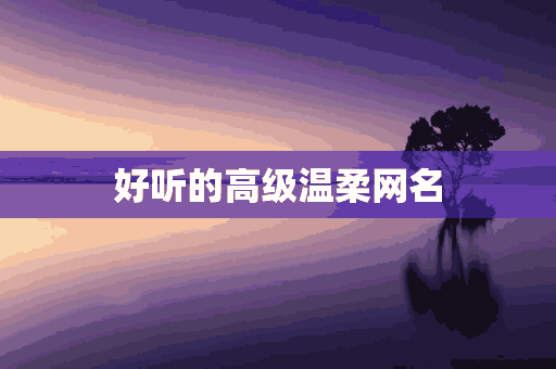 好听的高级温柔网名